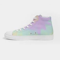 Harlow & Lloyd Lilac Mint Tie Dye Men's Hightop Canvas Shoe