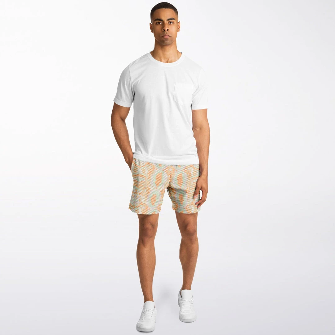 Subliminator Green & Orange Snake Fleece Shorts 11 Subliminator Green & Orange Snake Fleece Shorts