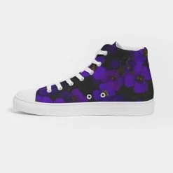 Harlow & Lloyd Shoes Midnight Purple Floral Women's Hightop Canvas Shoe