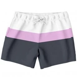 Subliminator Charcoal Pink Swim Shorts
