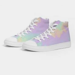 Harlow & Lloyd Lilac Mint Tie Dye Men's Hightop Canvas Shoe