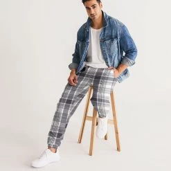 Harlow & Lloyd Black & White Tartan Check Lightweight Men's Track Pants Pants & Joggers 14 Harlow & Lloyd Black & White Tartan Check Lightweight Men's Track Pants Pants & Joggers