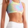 Harlow & Lloyd Pastel Smash Tie Dye Women's Seamless Sports Bra