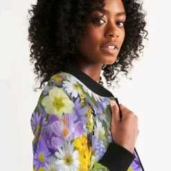 Harlow & Lloyd Spring Flowers Women's Bomber Jacket Jackets