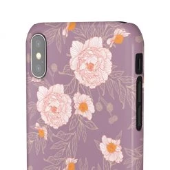 Printify Orange Peonies Floral Rose Phone Case