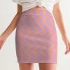 Harlow & Lloyd Peach & Orchid Stripe Women's Mini Skirt 2 Harlow & Lloyd Peach & Orchid Stripe Women's Mini Skirt