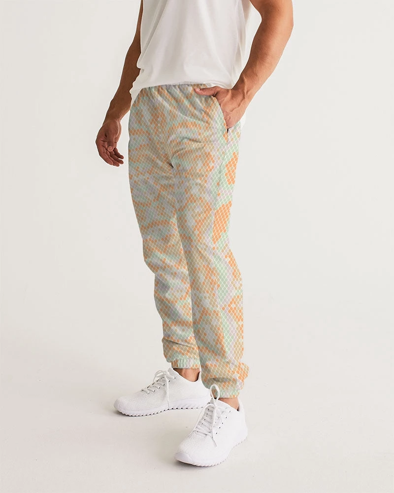 Harlow & Lloyd Green & Orange Snake Print Men's Lightweight Track Pants 3 Harlow & Lloyd Green & Orange Snake Print Men's Lightweight Track Pants