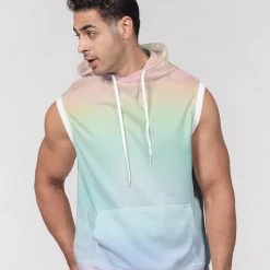 Harlow & Lloyd Soft Rainbow Premium Heavyweight Sleeveless Hoodie Hoodies 11 Harlow & Lloyd Soft Rainbow Premium Heavyweight Sleeveless Hoodie Hoodies