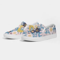 Harlow & Lloyd Blue Frisky Floral Women's Slip-On Canvas Shoe Shoes