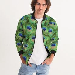 Harlow & Lloyd Stunning Peacock Men's Bomber Jacket Jackets