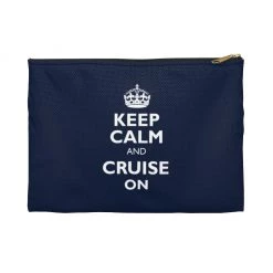 Printify Keep Calm & Cruise On Accessory Pouch Accessories