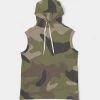 Harlow & Lloyd Woodland Camo Men's Premium Heavyweight Sleeveless Hoodie Hoodies