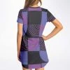 Subliminator Blue Violet Black Geometric T Shirt Dress 2 Subliminator Blue Violet Black Geometric T Shirt Dress