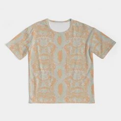 Harlow & Lloyd Green & Orange Snake Print Men's Premium Heavyweight Tee