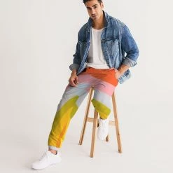 Harlow & Lloyd Pants & Joggers Orange Vortex Men's Lightweight Track Pants