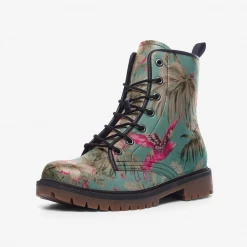 Harlow & Lloyd Shoes Vintage Bird & Tropical Palm Lace Up Boots