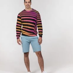 Harlow & Lloyd Sweatshirts & Pullovers Neon Sunrise Classic French Terry Crewneck Pullover Sweatshirt