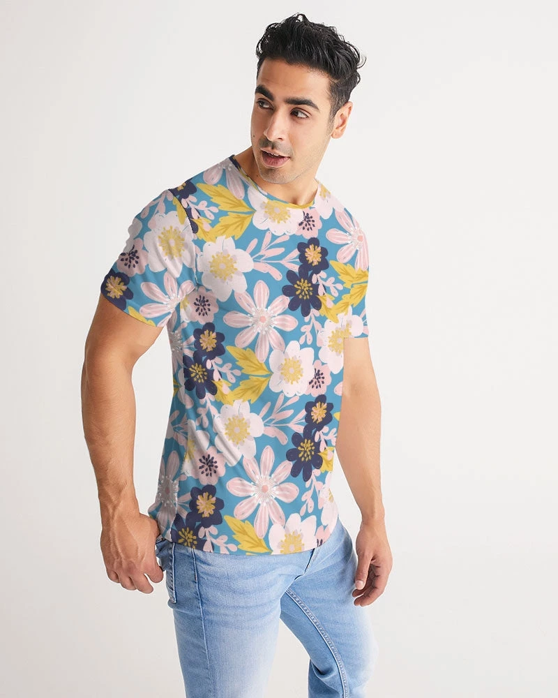 Harlow & Lloyd Blue Frisky Floral Men's Tee 3 Harlow & Lloyd Blue Frisky Floral Men's Tee