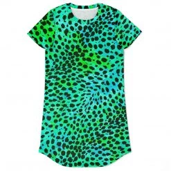 Subliminator Neon Green Leopard T Shirt Dress 26 Subliminator Neon Green Leopard T Shirt Dress