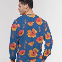 Harlow & Lloyd Wild Orange Vines Men's French Terry Pullover Sweatshirt