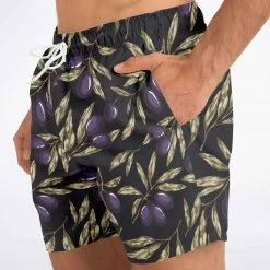 Subliminator Olive Tree Charcoal Swim Shorts