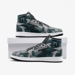 Harlow & Lloyd Shoes Green Camo Unisex Sneakers