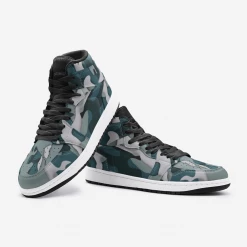Harlow & Lloyd Shoes Green Camo Unisex Sneakers