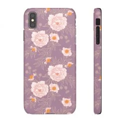 Printify Orange Peonies Floral Rose Phone Case