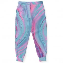 Subliminator Marshmallow Marbled Unisex Fleece Joggers