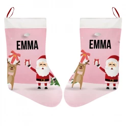 ThisNew Personalized Christmas Socking - Santa & His Reindeer