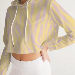 Harlow & Lloyd Dust Storm Zebra Women's Cropped Hoodie Hoodies