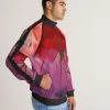 Harlow & Lloyd Jackets Feathered Grace Men's Stripe-Sleeve Track Jacket