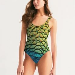 Harlow & Lloyd Vivid Peacock Women's One-Piece Swimsuit