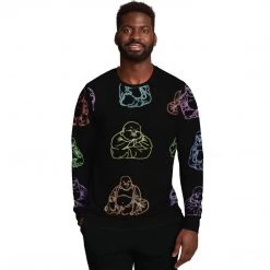 Subliminator Neon Buddhas Black Unisex Fleece Sweatshirt Sweatshirts & Pullovers 15 Subliminator Neon Buddhas Black Unisex Fleece Sweatshirt Sweatshirts & Pullovers