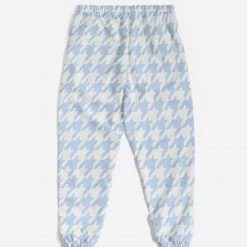 Harlow & Lloyd Baby Blue Large Houndstooth Lightweight Men's Track Pants 15 Harlow & Lloyd Baby Blue Large Houndstooth Lightweight Men's Track Pants