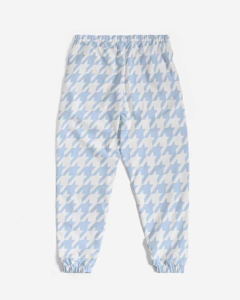 Harlow & Lloyd Baby Blue Large Houndstooth Lightweight Men's Track Pants 9 Harlow & Lloyd Baby Blue Large Houndstooth Lightweight Men's Track Pants