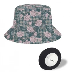 Harlow & Lloyd Accessories Baroque Floral Plaid Bucket Hat