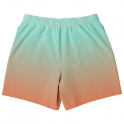 Subliminator Green Orange Color Fade Fleece Shorts 14 Subliminator Green Orange Color Fade Fleece Shorts
