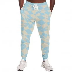 Subliminator Blue & Vanilla Ripple Check Unisex Joggers Pants & Joggers