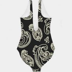 Harlow & Lloyd Black & Bone Paisley Women's One-Piece Swimsuit