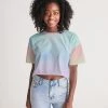 Harlow & Lloyd Soft Rainbow Lounge Cropped Tee 2 Harlow & Lloyd Soft Rainbow Lounge Cropped Tee