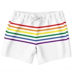 Subliminator Rainbow Thin Stripes Swim Shorts