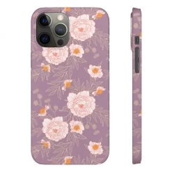 Printify Orange Peonies Floral Rose Phone Case