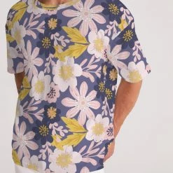 Harlow & Lloyd T Shirts & Tanks Purple Frisky Floral Men's Premium Heavyweight Tee
