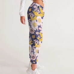 Harlow & Lloyd Pants & Joggers Purple Frisky Floral Lightweight Women's Track Pants