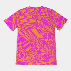 Harlow & Lloyd Fuchsia & Orange Warp Men's Tee