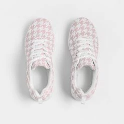 Harlow & Lloyd Pale Pink Large Houndstooth Women's Athletic Shoe Shoes