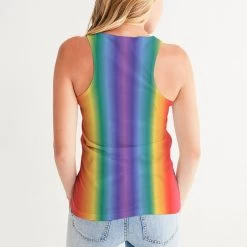 Harlow & Lloyd T Shirts & Tanks Rainbow Vertical Stripe Women's Tank 11 Harlow & Lloyd T Shirts & Tanks Rainbow Vertical Stripe Women's Tank