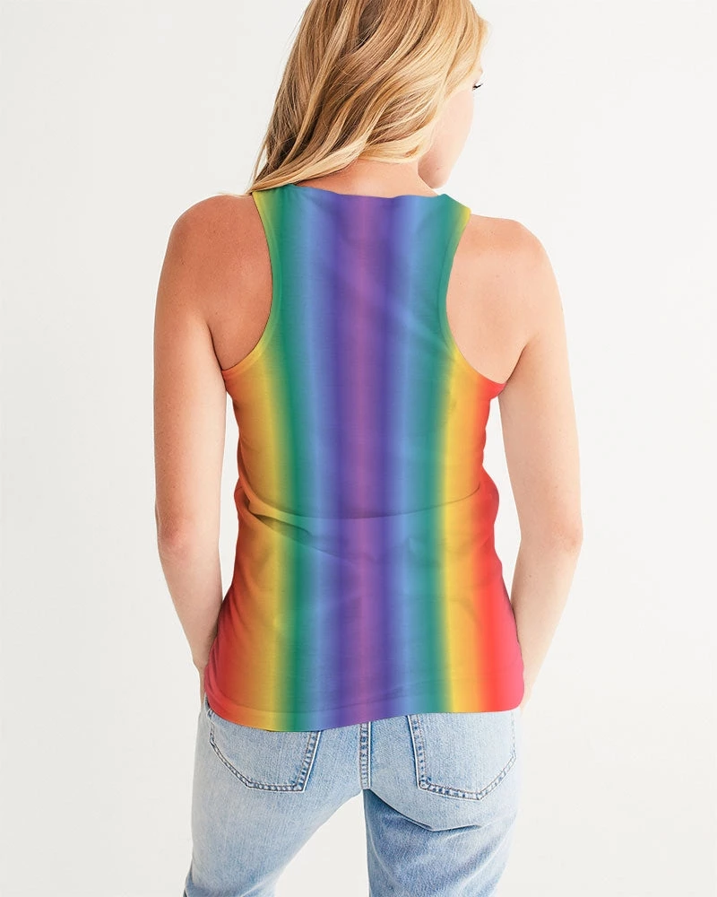 Harlow & Lloyd T Shirts & Tanks Rainbow Vertical Stripe Women's Tank 5 Harlow & Lloyd T Shirts & Tanks Rainbow Vertical Stripe Women's Tank