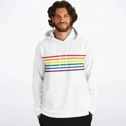Subliminator Rainbow Thin Stripes Unisex Hoodie 14 Subliminator Rainbow Thin Stripes Unisex Hoodie